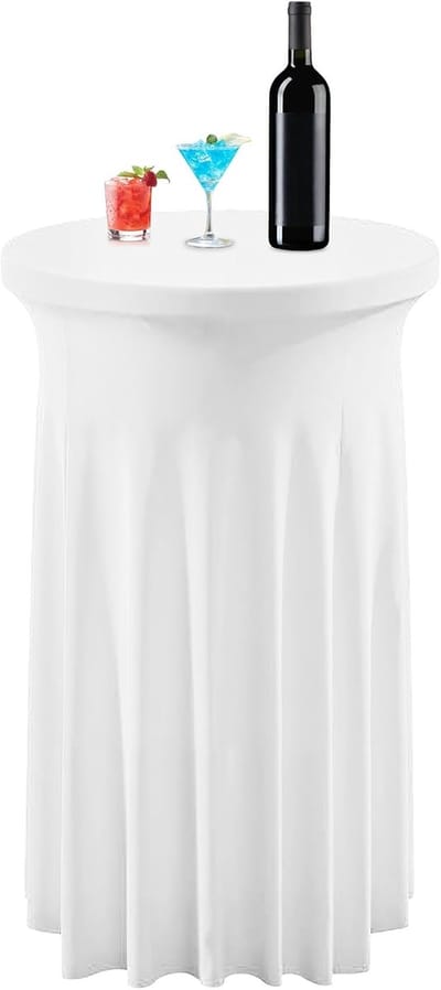 Rond Tafelkleed - Cocktailhoes - Feestelijke Decoratie - Stretch Elasticiteit - 61 x 109 cm - Effen