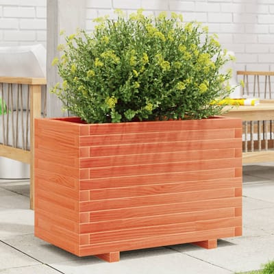 vidaXL - Plantenbak - 70x40x49,5 - cm - massief - grenenhout - wasbruin