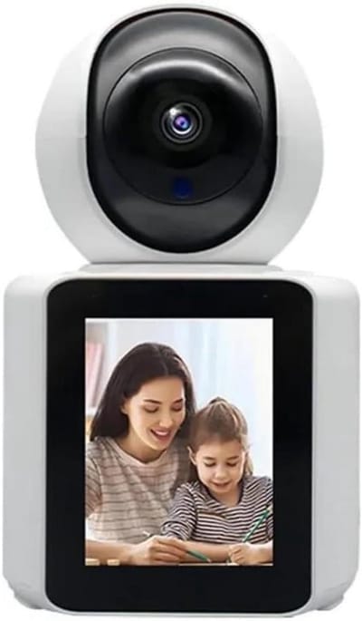 Baby- en Ouderenmonitor - Videobel Intercom Huiscamera - Veiligheid Thuis - 360 Graden Panoramisch Zicht - HD Resolutie - One Color
