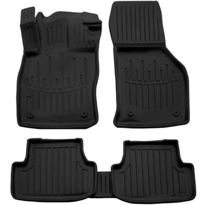 Tapis de sol 3D - SCOUTT - Volkswagen Golf 8 - Caoutchouc Premium - Noir - Sur mesure noir