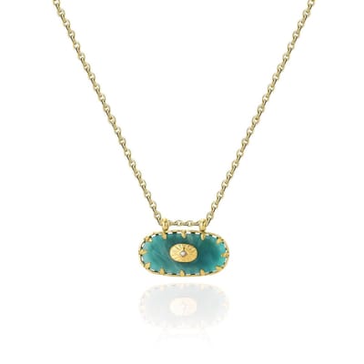 Ketting 'Jade Ovaal' | Stainless Steel