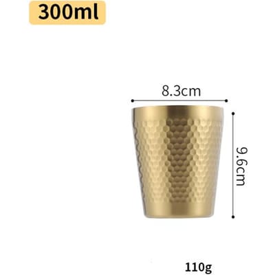 Tasse à Double paroi en acier inoxydable 304, tasse à café, Texture diamant, tasse à bière, tasses à eau, Double paroi, empêche les brûlures