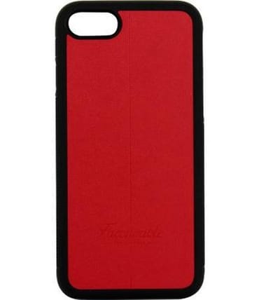 Façonnable, Hoesje geschikt voor iPhone SE (2020)/8/7 - Hardcase met Gekleurde Rand, Rood / Zwart