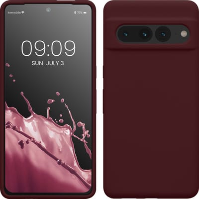 kwmobile telefoonhoesje geschikt voor Google Pixel 7 Pro - Hoesje met siliconen coating - Smartphone case in bordeaux-violet
