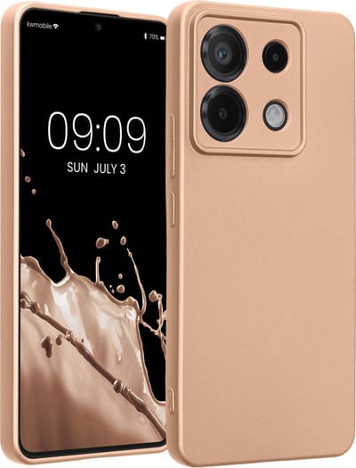 kwmobile metallic telefoonhoesje van TPU - geschikt voor Xiaomi Redmi Note 13 Pro 5G / Poco X6 5G - Flexible case voor smartphone - In metallic goud