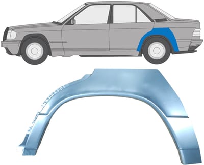Reparatiepaneel achterspatbord voor Mercedes 190 W201 1982-1993 / Links
