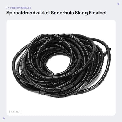 Dailygoods- Spiraaldraadwikkel 10 Meter - Snoerhuls/Zacht - Kabelbeheer/Flexibel - Braamvrij/Isolerend - Hoogwaardige Materialen - Gemakkelijk te Bevestigen - Kabelsleeve