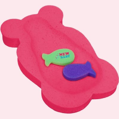 New Baby BASIC schuimmatje bad 58cm beer rood - Badzitje
