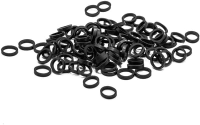 Platte Rubber Pakking - Afdichtring - Waterdicht Maken - Hoge Temperatuurbestendig - 100 stuks - Zwart