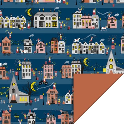 3m Cadeaupapier - Sinterklaas - Straat - 30cm breed - cadeaupapier - leuk inpakken - kado - inpakpapier - verpakken - Feestje