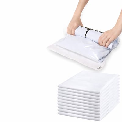 Famanu – Compressiezakken voor reizen - oprolbaar en ruimtebesparend - set van 10 stuks - duurzaam materiaal - geschikt voor kleding - accessoires en bagage - geen vacuüm nodig