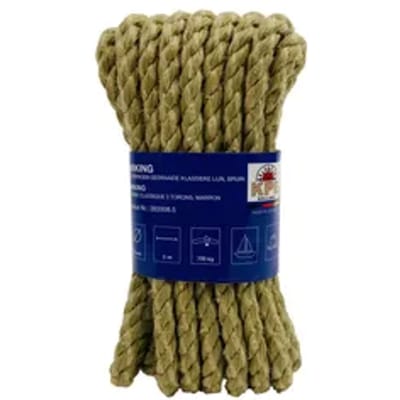 Seilflechter Wiking Geslagen Touw Met 3 Strengen Bruin – 8 Mm X 5 M