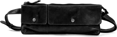 HAROLD'S Leren Gordeltas Schoudertas Submarine Beltbag Black Zwart