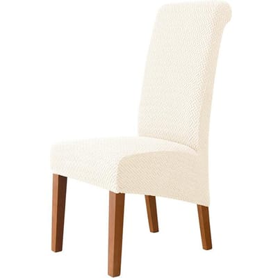 Hoge Rug & Universele Stoelhoes Voor Eetkamer Hotel Xl M Maat T Jacquard Extra Grote Stretch Spandex Stoelhoezen Wasbaar XL size (60-75cm)