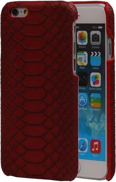 Rood Slang Hardcase Backcover Apple iPhone 6/6S Hoesje