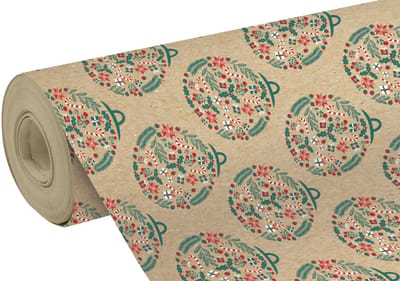 Clairefontaine Kerstcadeaupapier 'Kerstballen'