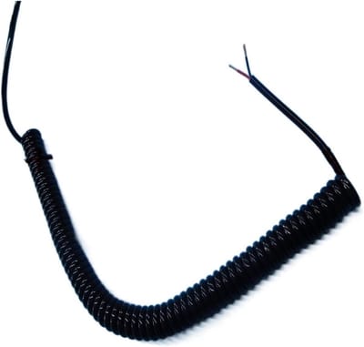 Veerspiraalkabel - Telescopische draad - Flexibele aansluitingen - Goede koudebestendigheid - Rek 1 meter - 2 Cores 22AWG