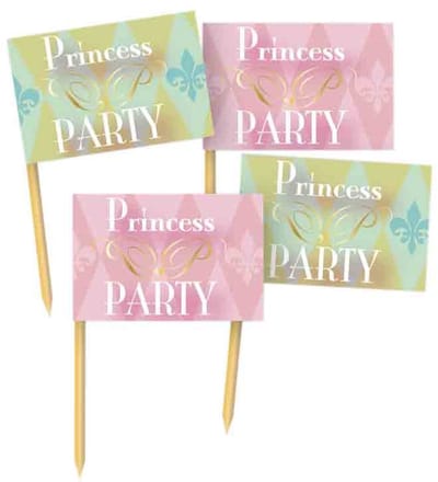 Partyprikkers \'princess Party\' 7 Cm 36 Stuks Roze/groen