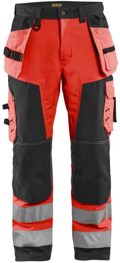 Blaklader Werkbroek softshell High Vis 1567-2517 - High Vis Rood/Zwart - C46