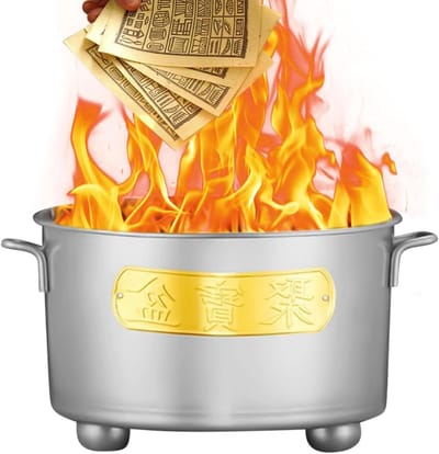 Brandvat Verbrandingsoven - Metalen Papieremmer Tuinafval - Afval Verbranden - Geoptimaliseerd Luchtstroomsysteem - 27 x 27 x 27 cm - Zilver