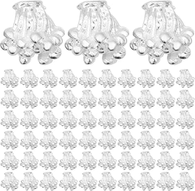 100x Zilveren Bloemendraadjes van Metaallegering voor Bloemen Maken en Sieraden DIY