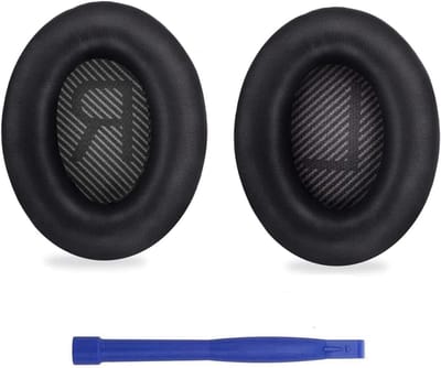 Vervangende Oorkussens voor Over-Ear Hoofdtelefoons - Zacht Leer, Geluiddempende Schuim, Geschikt voor QC35, QC25 en QC15 Modellen (Zwart)