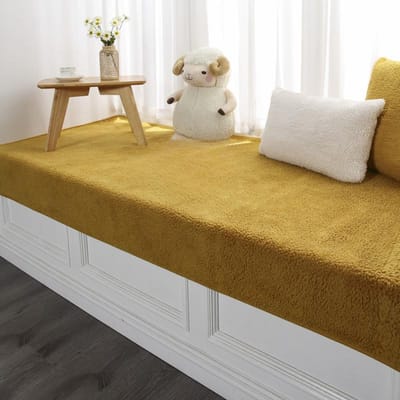 Erkermat Raammat Modern Eenvoudig Lamswol Verdikt Pluche Mat Herfst en Winter Antislip Balkon Tatami Kussen 70*150