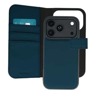 imoshion Hoesje - Geschikt voor Apple iPhone 18 Pro / 17 Pro - Uitneembare 2-in-1 Luxe Bookcase - Blauw