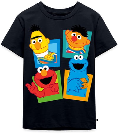Sesamstraat Bert Ernie Elmo Koekiemonster Premium T Shirt Kinderen