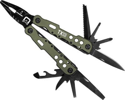 Multitool - Delphin - TaktyX - Ideaal voor outdoor gebruik - 13 functies - inclusief opbergtasje
