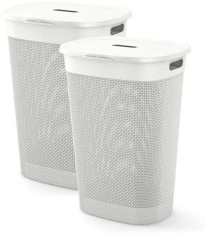 Curver Filo Wasmand met deksel 55L - 2 stuks - Wit