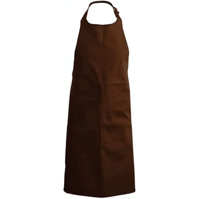 Kariban Katoenen schort met zak K885 - Chocolate - One size