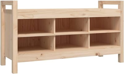 Massief Houten Halbankje 110x40x60 cm - Grenenhout Bankje voor Hal