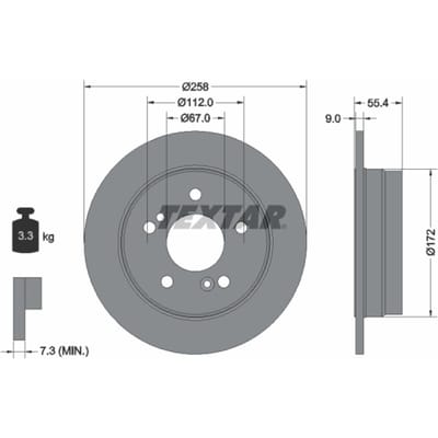 Remschijf TEXTAR 92059503