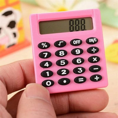 Draagbare Rekenmachine - Mini Calculator - School Kantoor - Zonne-energie Batterij - 8 Cijferig - Roze