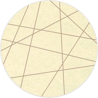 Lijnen vilt onderzetter Rond - Creme - 6 stuks - Ø 9,5 cm - Tafeldecoratie - Glas onderzetter - Cadeau - Woondecoratie - Woonkamer - Tafelbescherming - Onderzetters Voor Glazen - Keukenbenodigdheden - Woonaccessoires - Tafelaccessoires