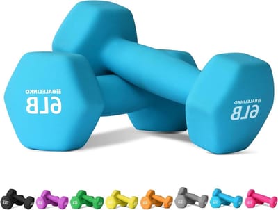 Dumbbell Set - Hand Gewicht - Kracht Training - Neopreen Gecoat - 12.74 Pond - Blauw