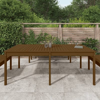 vidaXL - Tuintafel - 203,5x100x76 - cm - massief - grenenhout - honingbruin