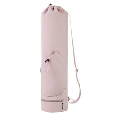 Yogamat Tas - Met Trekkoord En Opbergvakje - Sporttas - met waterflesvak - Waterproof - Multifunctionele - Draagbaar - Roze - 78*19 cm
