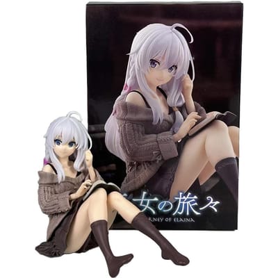 THE JOURNRY OF ELAINA Anime Figuur Elaina Actiefiguren Bureau Schattige Decoraties Eenvoudige Stijl Kawaii Meisje Japanse Poppen 10cm