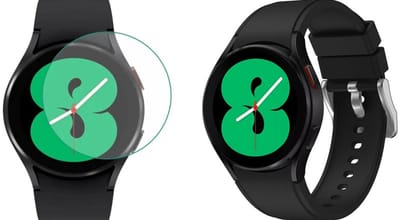 Strap-it Siliconen Band Perfect Fit + Screenprotector - Geschikt voor Samsung Galaxy Watch 4 40mm - Zwart - Sportarmband - Siliconen Band - Waterbestendig & zweetbestendig