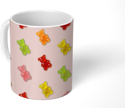 Mok - Koffiemok - Kleur - Snoep - Roze - Mokken - 350 ML - Beker - Koffiemokken - Theemok