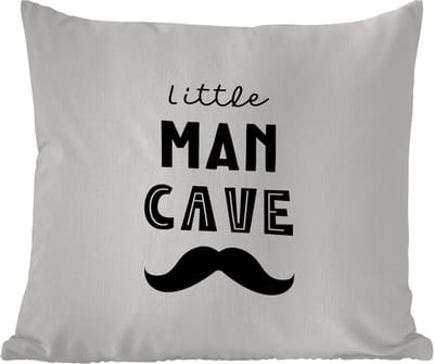 Tuinkussen - Quotes - Little man cave - Spreuken - Jongens - Kind - 40x40 cm - Weerbestendig