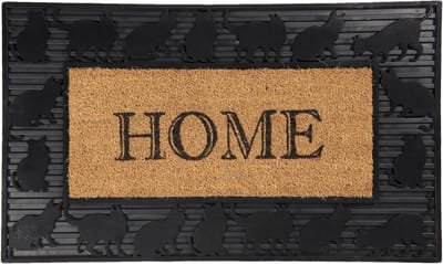 Clayre & Eef Deurmat 75x45 cm Bruin Kunststof Rechthoek Home Droogloopmat