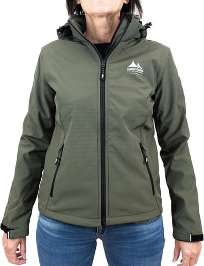 Nordberg Ingrida Softshell Jas Dames - Army - Maat 3XL