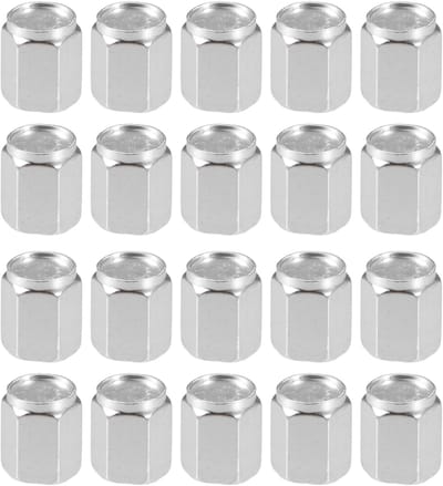 JHUBERS- Ventieldopjes Aluminiumlegering - Ventieldopjes Auto - Ventieldopjes Fiets - 20 Stuks - Zilverkleurig - Universele Pasvorm - Banddoppen