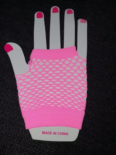 10X Paar korte nethandschoenen - Roze