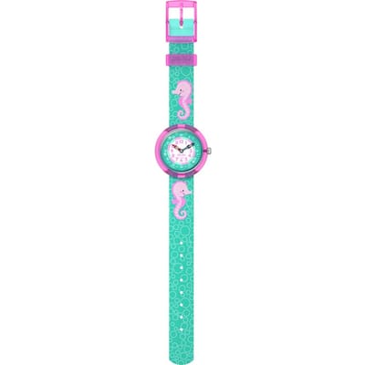 Flik Flak 3+ Story Time FBNP256 Bubbly Seahorse Horloge
