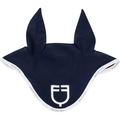 Korte muts van technische stof met logo Equestro