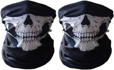 *** 2x Ruffneck Skull Motor Bandana - Motorfiets Mondkap - Ski Outdoor Sport - Schedel Sjaal - van Heble® ***